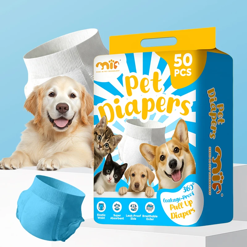 OEM ODM Premium Eco friendly Super Water Absorption 6 Sizes Dog Pet Pee Diaper