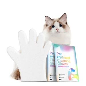 OEM ODM Soothing Nourishing Large Size Dog & Cat Bath Pet Deodorizing Glove Wipes Pet Cleaning Grooming for Paws and Butt