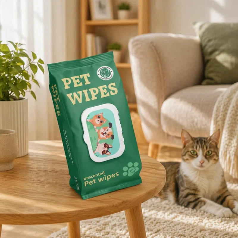 OEM Packaging Cat Dog Grooming Wet Wipes Pet Cleaning Wipes Pet Wipes Pet Product Factory Supply Non Woven Material