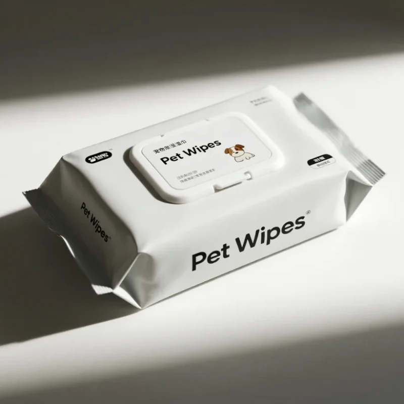 OEM Pet Calming Wet Wipes Aloe Gentler and Non Irritating with Thick Soft Top Lid Bag