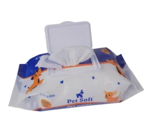 OEM Pet Cleaning Wet Tissues Pet Grooming Wet Wipe Dog Washing Tissue Cat Eye Ear Cleaning Petsoft Pet Wipes 100sheets