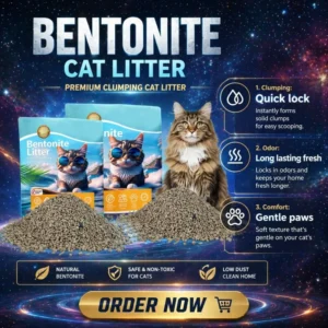 OEM Premium Bentonite Spherical Clumping Cat Litter Low Dust Strong Odor Control Fast Absorption Safe for Multi-Cat Households