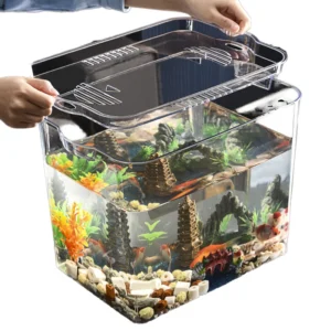 OEM Supply Durable Recyclable Plastic Aquarium All in One Fish Tank Set Pet Supply Desktop Aquarium Starter