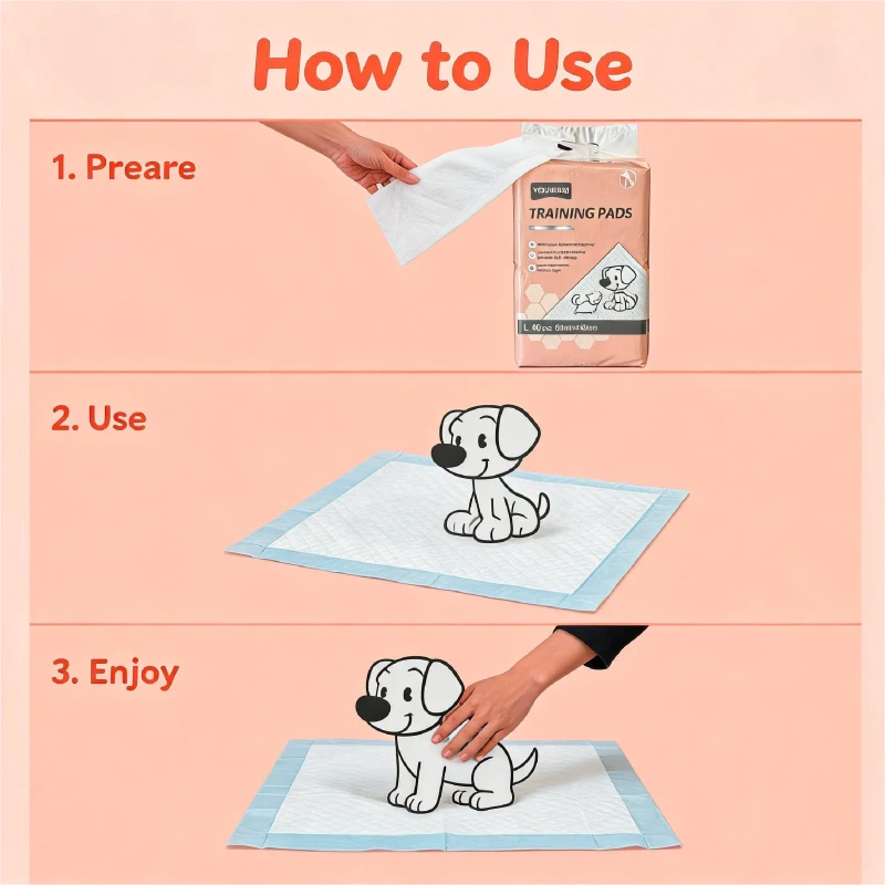 OEM Waterproof Puppy Diapers Disposable Pet Pee Absorbent and Potty Pads