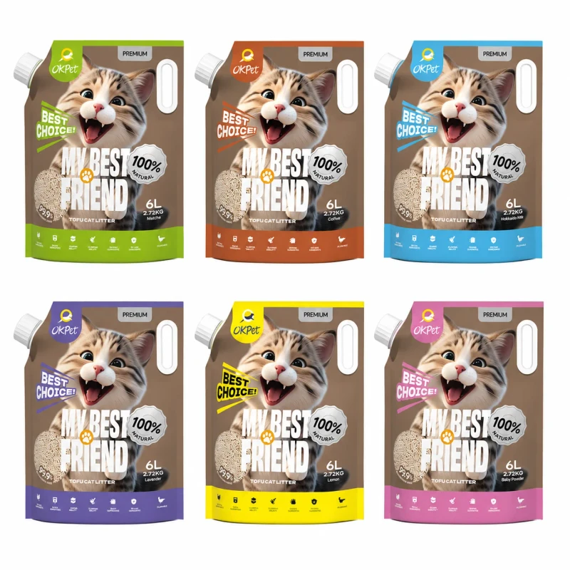 OK PET Pet Cat Litter Kitty Sand Strong Clumping Flushable Material Natural Environmental Protection Cat Litter