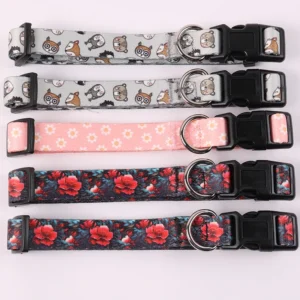 OKEYPETS in Stock Polyester Material Three Patterns S M L Fashion Luxury Lightweight Adjustable Pet Dog Neck Collar