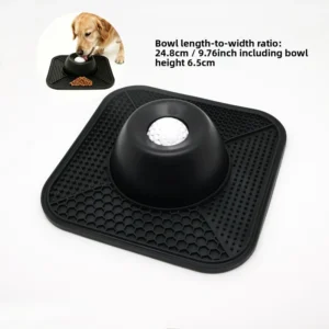 ORK Eco Friendly Silicone Waterproof Slow Feeder Bowls Quadrate Shape Solid Pattern Automatic Feature for Dogs