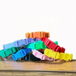Odor-Resistant Small Breakaway Silicone Pet Dog Collar Leash Set Buckle Adjustable Plastic PVC Dog Collar, Hardware Metal