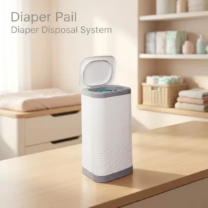 Odor Sealing Baby Diaper Pail Disposal System Smell Proof Cat Litter Waste Bin Nursery Trash Can OEM