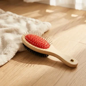 Oem Custom Logo Double-Sided Stainless Steel Cushion Pet Combing Grooming Brush