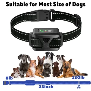 Oem Odm Rechargeable Bark Stop Dog Collar Intelligent Bark Control Plastic Collar