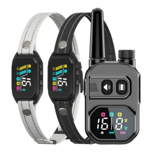 One-to-Two Smart Remote Dog Trainer Bark Deterrent 2600FT Effective Control Range IP67 Waterproof Rechargeable