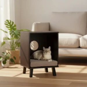 Open Household Wooden Pet House Wooden Pet Furniture Suitable for Living Room