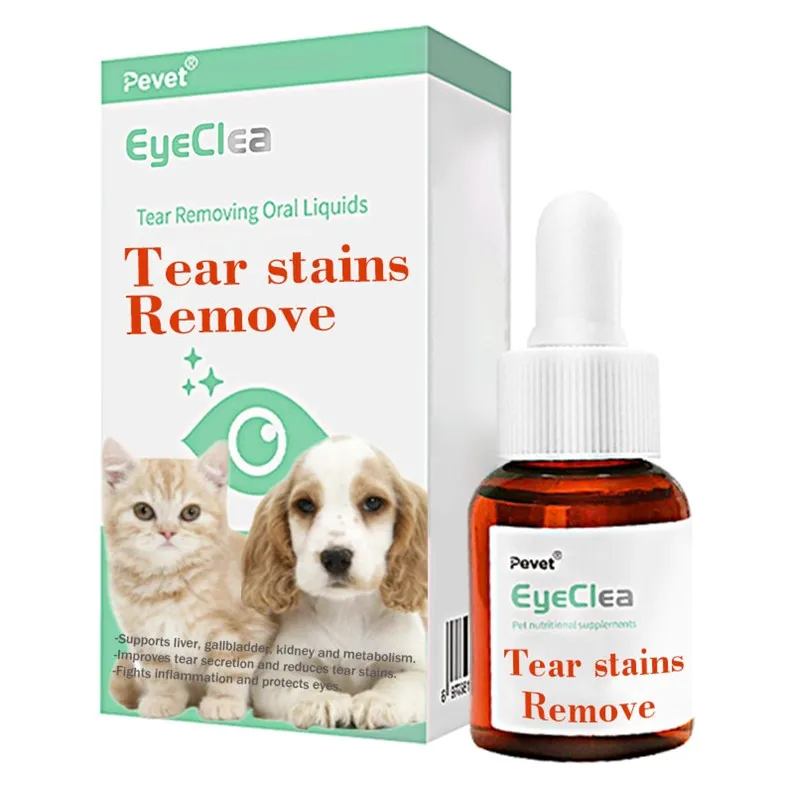 Oral Drops for Cats and Dogs Tear Stain Remover with Lutein and Vitamins Immune and Digestive Support Good Palatability All Breeds