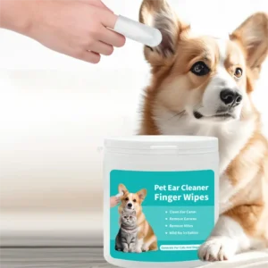 Organic Dog Ear Wet Wipes Pet Cleaning Wipes with Soft Feature Customizable Private Label 50pc