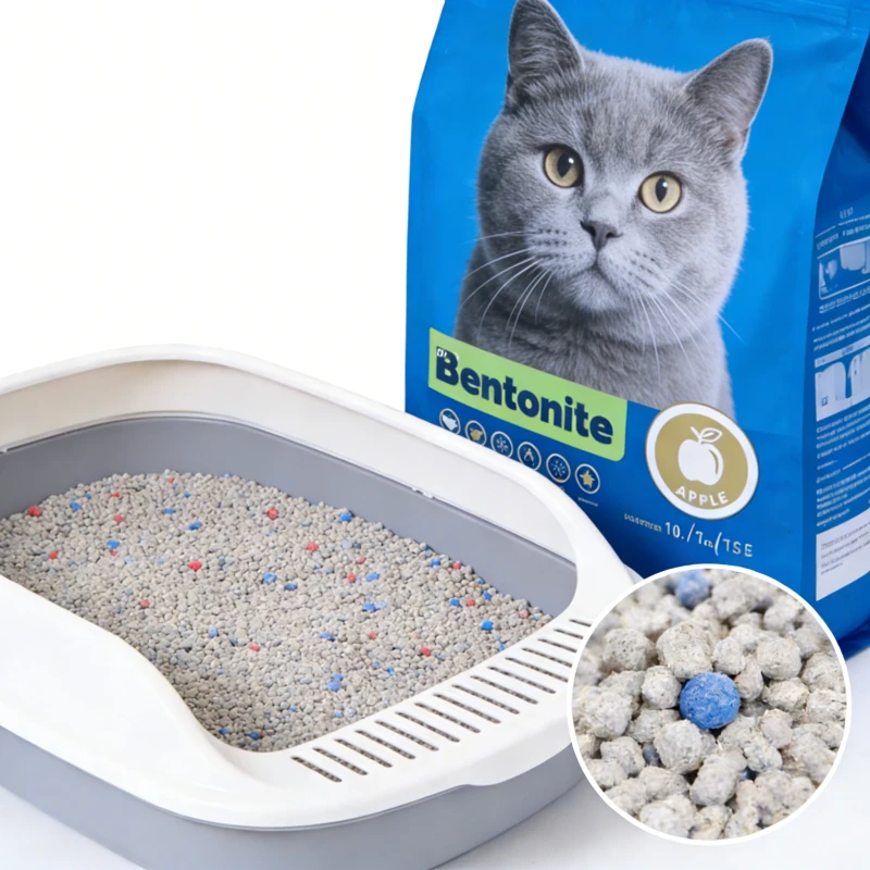 Organic Natural Bentonite Cat Litter High Absorption Strong Clumping with Long Lasting Scent