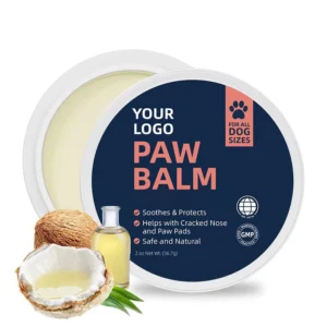 Organic Natural Shea Butter Coconut Oil Collagen Powered Pet Paw Balm All Season Protection for Cats Dogs Customizable
