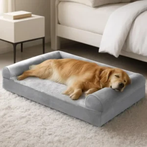 Orthopedic Dog Beds for Extra Large Dogs Waterproof Memory Foam Pet Bed with Sides Non-Slip Egg-Crate Foam