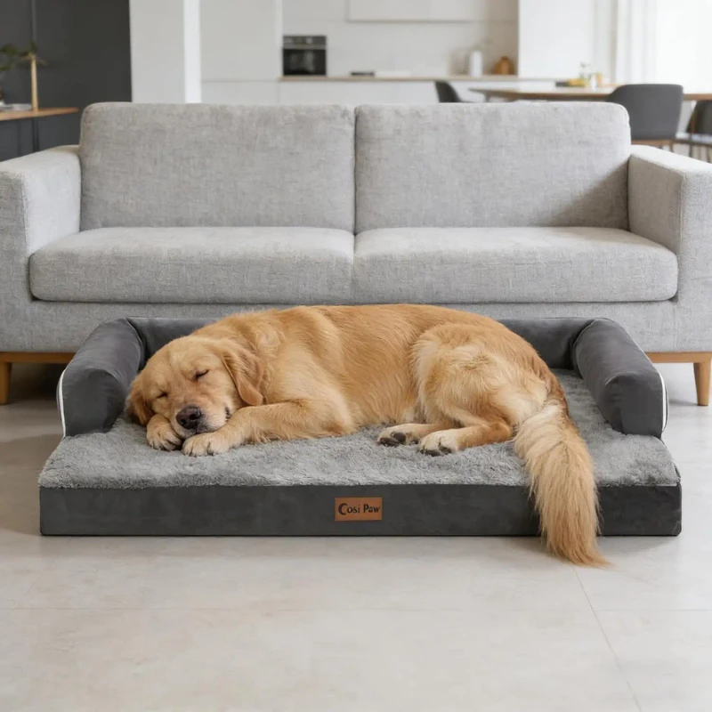 Orthopedic Egg Crate Foam Dog Bed Water Resistant Large Dogs