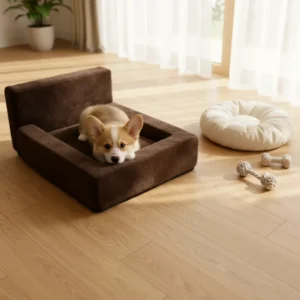 Orthopedic Luxury Dog Bed with Sides Dog Sofa Bed for Medium Dogs Supportive Foam Pet Couch with Removable Cover Outdoor Use