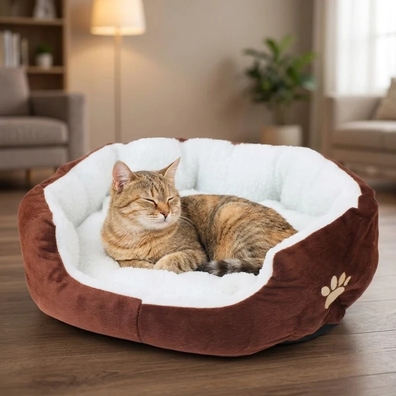 Orthopedic Rectangle Dog Bed Cat Bed Cave Dogs Cats Small Animals Removable Cover Cotton Foam Fill Solid Classic Fashion All