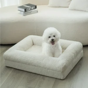 Orthopedic Solid Rectangle Foam Pet Bed for Dogs Comfortable Supportive Eco friendly Removable Washable Bed