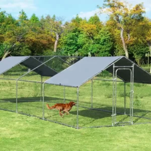 Outdoor Cage Galvanised Steel Dog Run Cage Walk in Large Dog Kennel UV Proof Shaded Pet Run House Rabbit Pet Pen