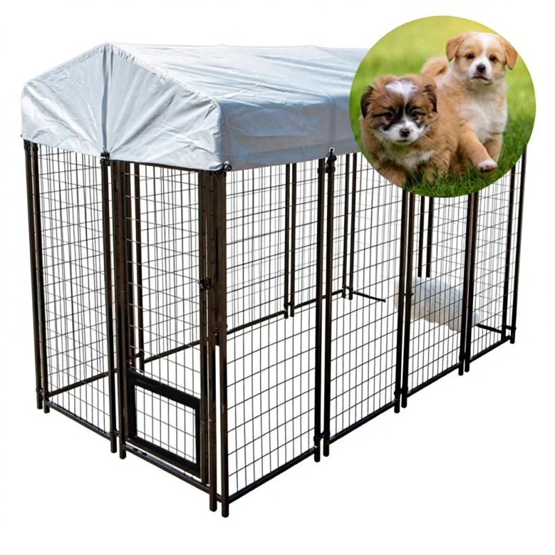 Outdoor Cage Metal Welded Mesh Pet House Large and Medium Size Pet Animal Kennel Factory Supplier
