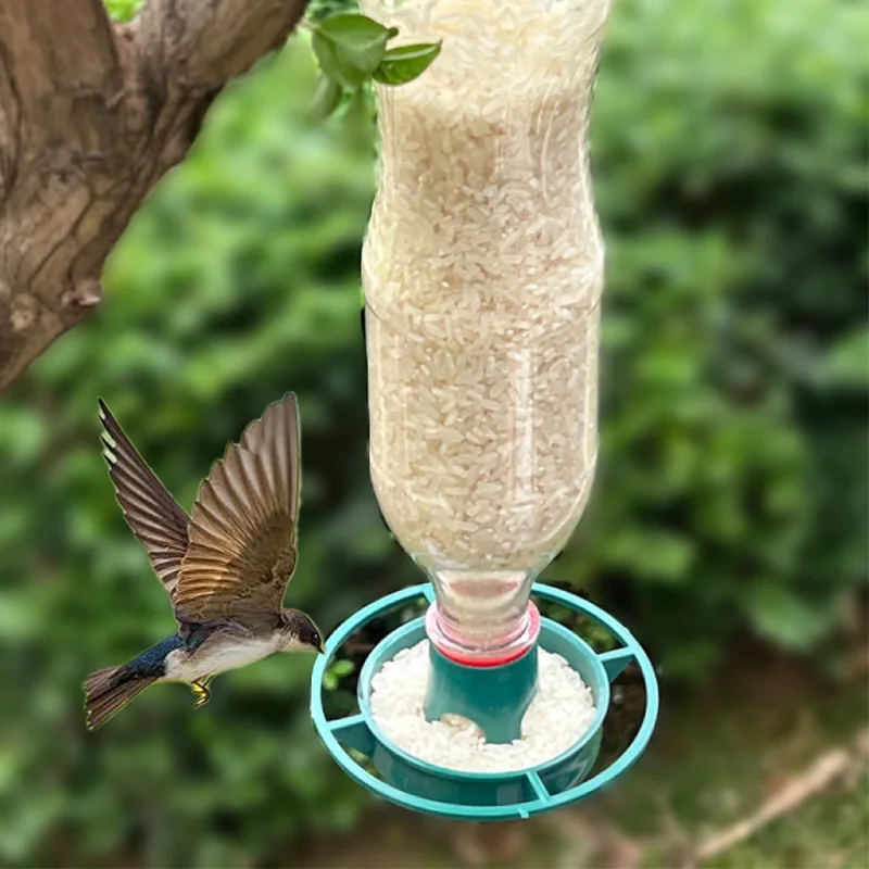 Outdoor Garden Round Bottle Top Bird Feeder Cola Bottle Hanging Model WNQ01