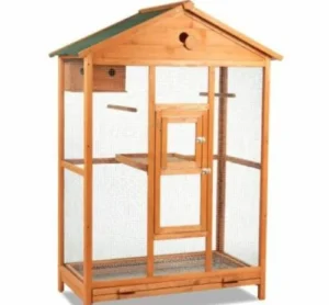Outdoor Large Bird Cage Indoor Cedar Bird Perch Wood Parrot Finch Parakeet Aviary Cage