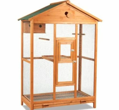 Outdoor Large Bird Cage Indoor Cedar Bird Perch Wood Parrot Finch Parakeet Aviary Cage