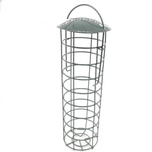 Outdoor Metal Hanging Wild Bird Feeder Windproof Iron Parrot Food Dispenser for Balcony & Window Pet Bowls & Feeders