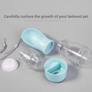 Outdoor Portable 3in1 Pet Water Bottle Dog Cat Feeding Drinking and Garbage Bag Storage Box Pet Supplies