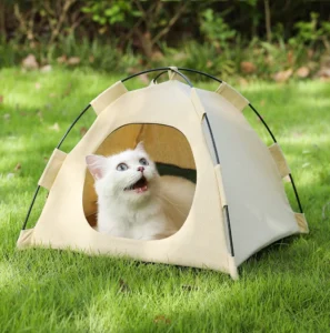 Outdoor Portable Windproof Comfortable Breathable Pet Tent Travel Camping Movable Folding Eco Friendly Sun Shelter Pet Furniture