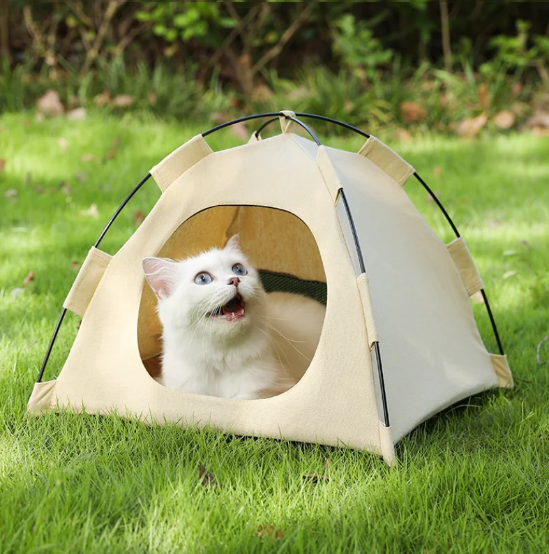 Outdoor Portable Windproof Comfortable Breathable Pet Tent Travel Camping Movable Folding Eco Friendly Sun Shelter Pet Furniture