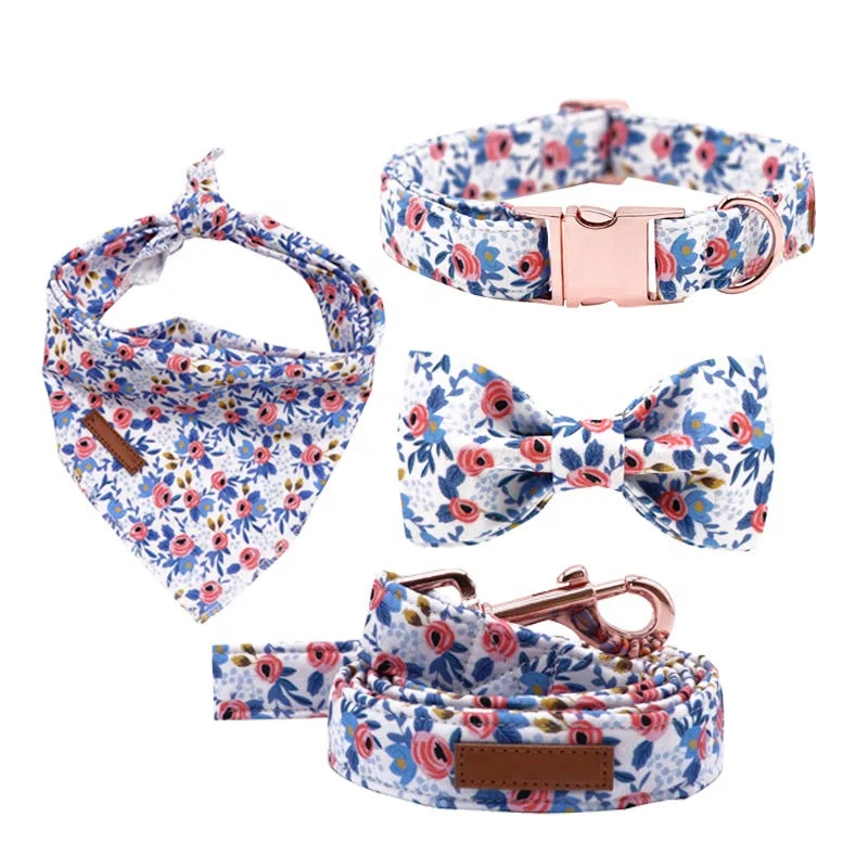 Outdoor Training Pet Collar Luxury Designer Polyester Nylon Designer Luxury Dog Collar Custom Cat Pet Dog Collar