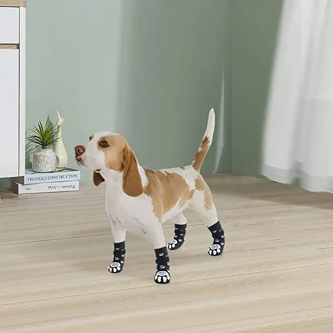 Outdoor Waterproof Eco-friendly Cotton Dog Shoes Non-Slip Cartoon Style Pet Socks for Large and Small Dogs