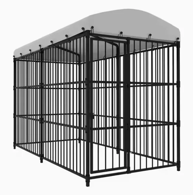 Outdoor Welded Dog Kennel Metal Dog Cage Pet Run Fence Dog House Puppy Playpen