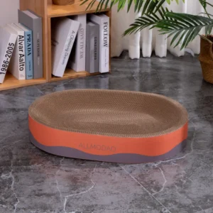Oval Cat Scratching Board Wear Resistant Non Shedding Universal Claw Cat Tree Scratcher