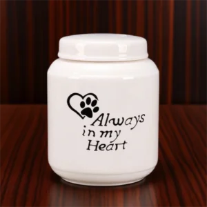 Oversized Ceramic Pet Memorial Urn with Lidded Remains Bone Jar