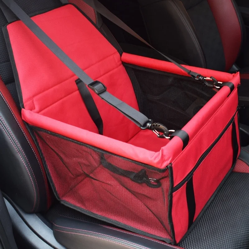 Oxford Black Auto Dog Car Front Seat Protector Booster Carrier Bag Collapsible Travel Pet Car Seat Booster 2 in 1 Function