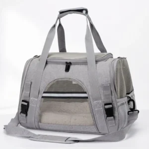 Oxford Solid Color Portable Breathable Pet Carrier for Cats & Small Dogs Outgoing Use in Car with Over 7kg Capacity