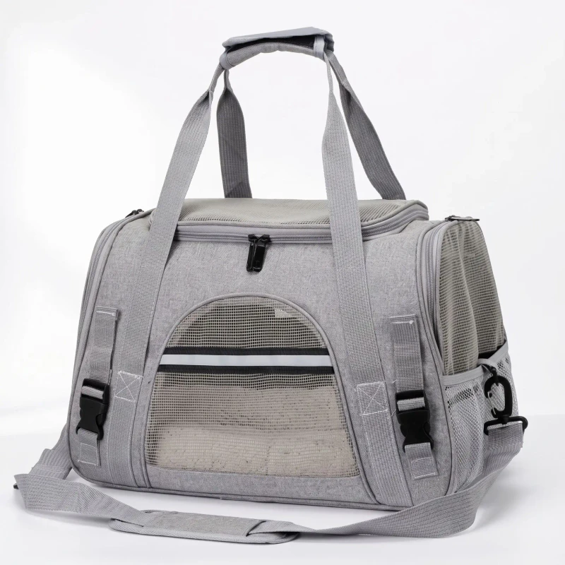 Oxford Solid Color Portable Breathable Pet Carrier for Cats & Small Dogs Outgoing Use in Car with Over 7kg Capacity