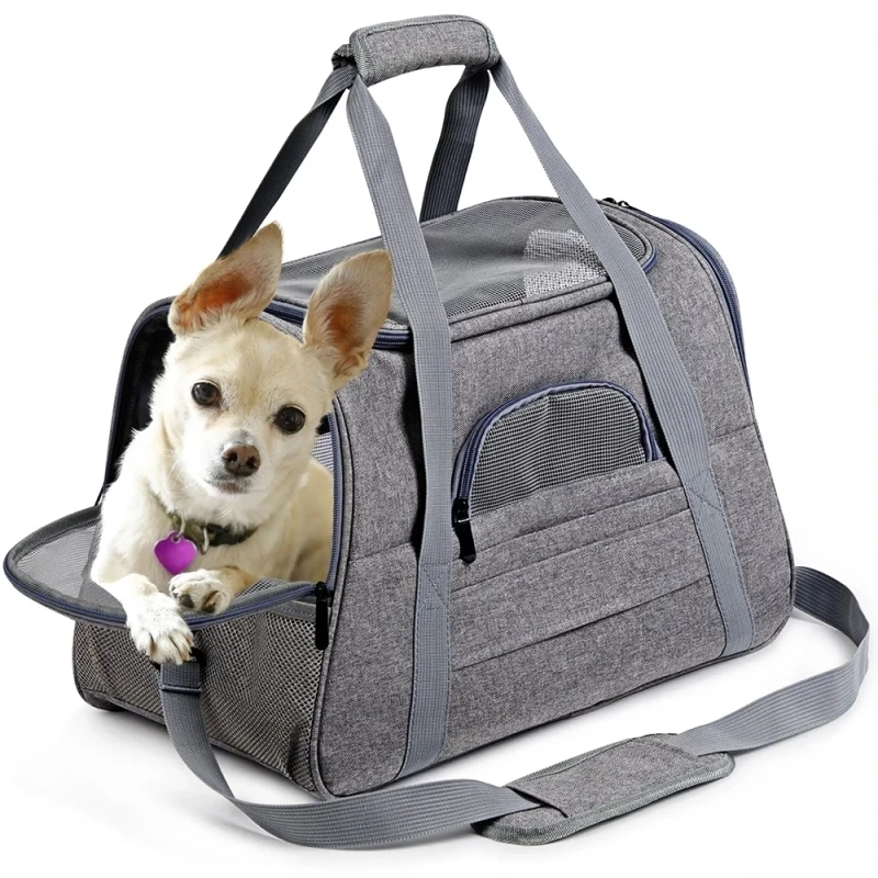 Oxford Zipper Extend Handbag Pet Carrier Bags Breathable Portable Fashion for Reptiles