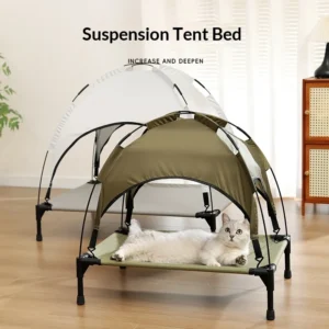 PAIPET Pet Camp Bed Four Seasons Universal Detachable Washable Breathable Cool Moisture Proof Cat Dog House Indoor Outdoor