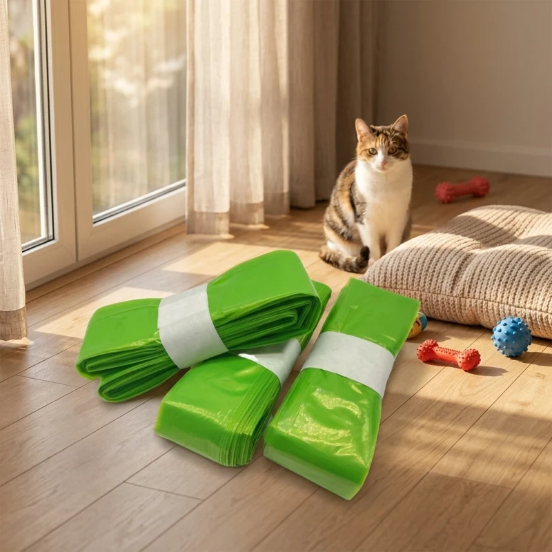 PE 4 Pack/6 Pack 8 Pack Green Odor Control Custom Diaper Pails Cat Litter Diaper Pail Refill Bags