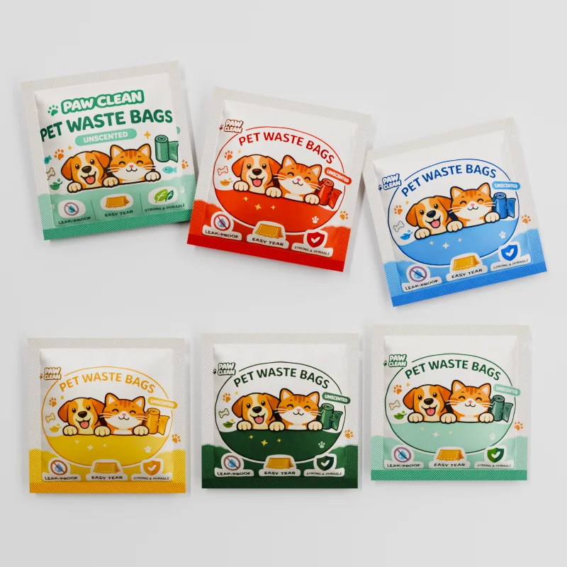 PE Pet Waste Bags Unscented PE Leak Proof Disposable Waste Bags Outdoor Travel Use Custom Printing Available