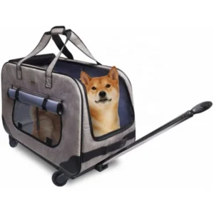 PET Rolling Travel Airline Approved Dog Carrier Pet Carrier With Wheels Rolling Pet Carrier Outdoor Soft Sided