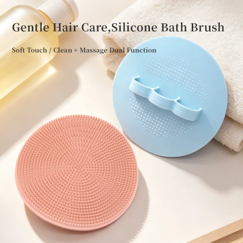 PET Silicone Brush with Soft Bristles Bath Massager Scrubber and Skin Cleaner Cleaning Pad for Pet Cleaning Bathing