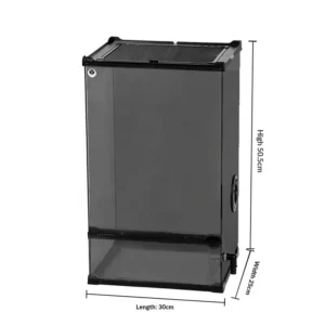 PET Single Door Reptile Glass Terrarium Tank for Small Tree Dwelling Reptiles & Amphibians Like Geckos and Frogs